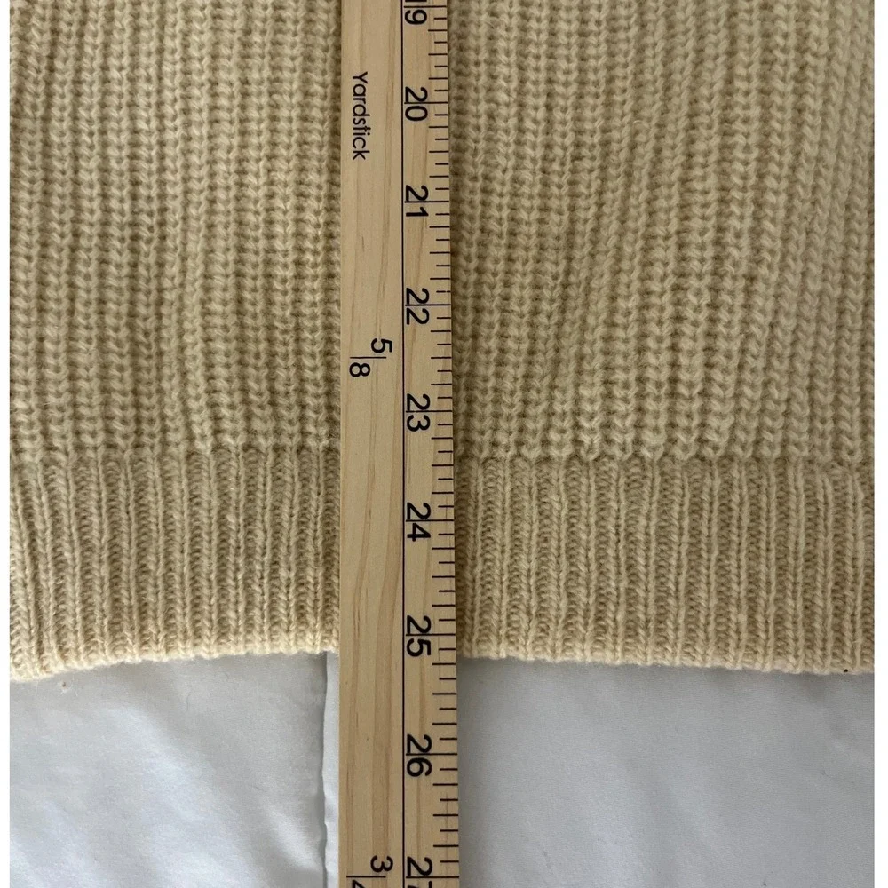 Vintage The Sheepery Wool Mock Neck Ribbed Sweater Pullover Size XS EU‎ 34-36
